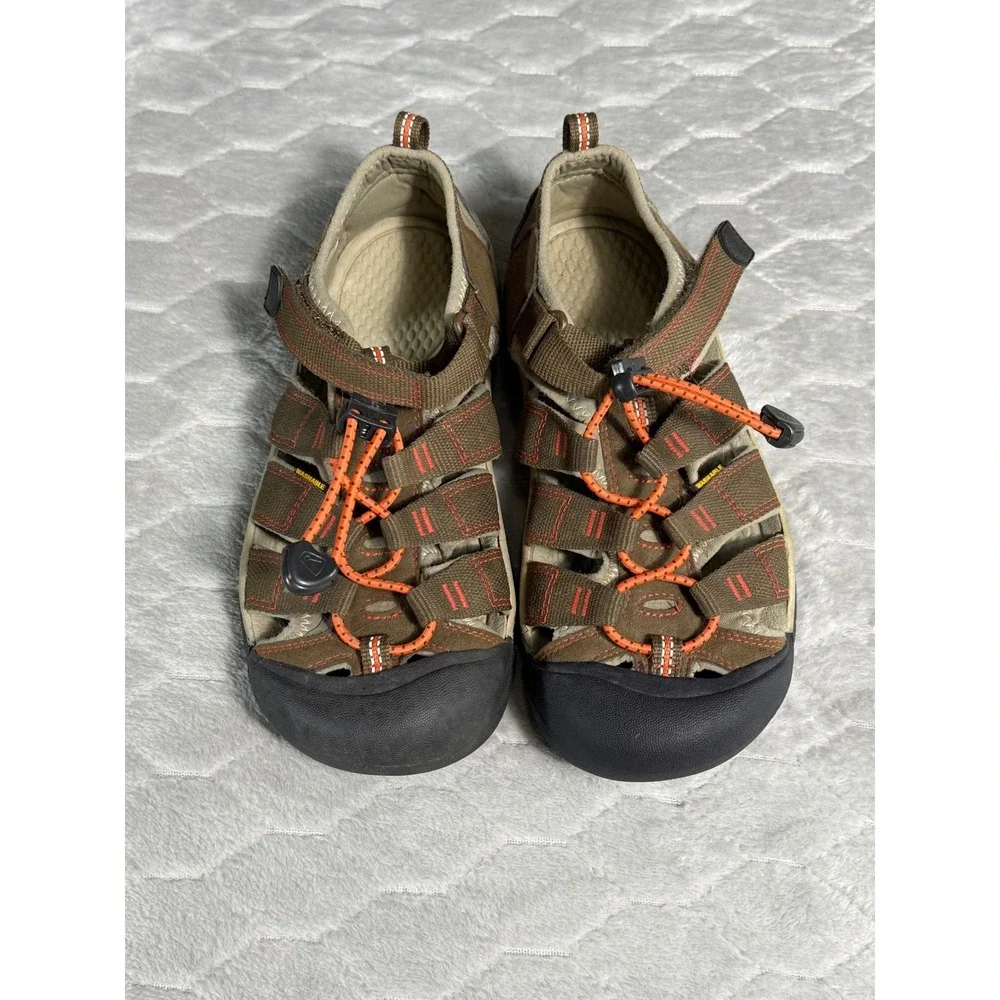 Keen Newport H2 Kids Size 4 Brown Orange Washable Water Sandals 1018270